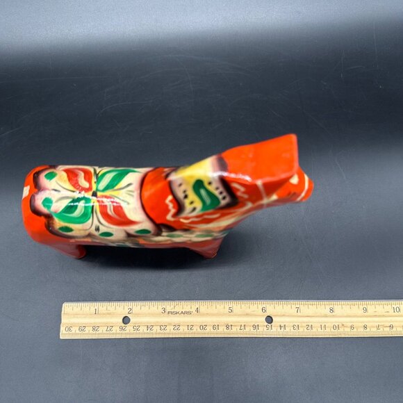 Vintage Dala Horse Figurine Nils Olsson Sweden Red Wooden Hand Painted Swedish - Picture 10 of 10